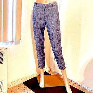 Vince cropped chambray utility cargo pants; sz 28